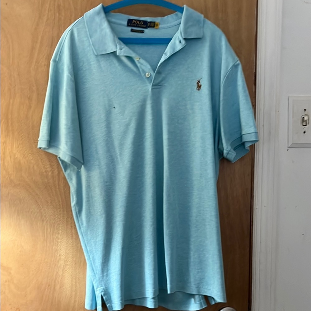 Polo by Ralph Lauren Men's Light Blue Polo Shirt